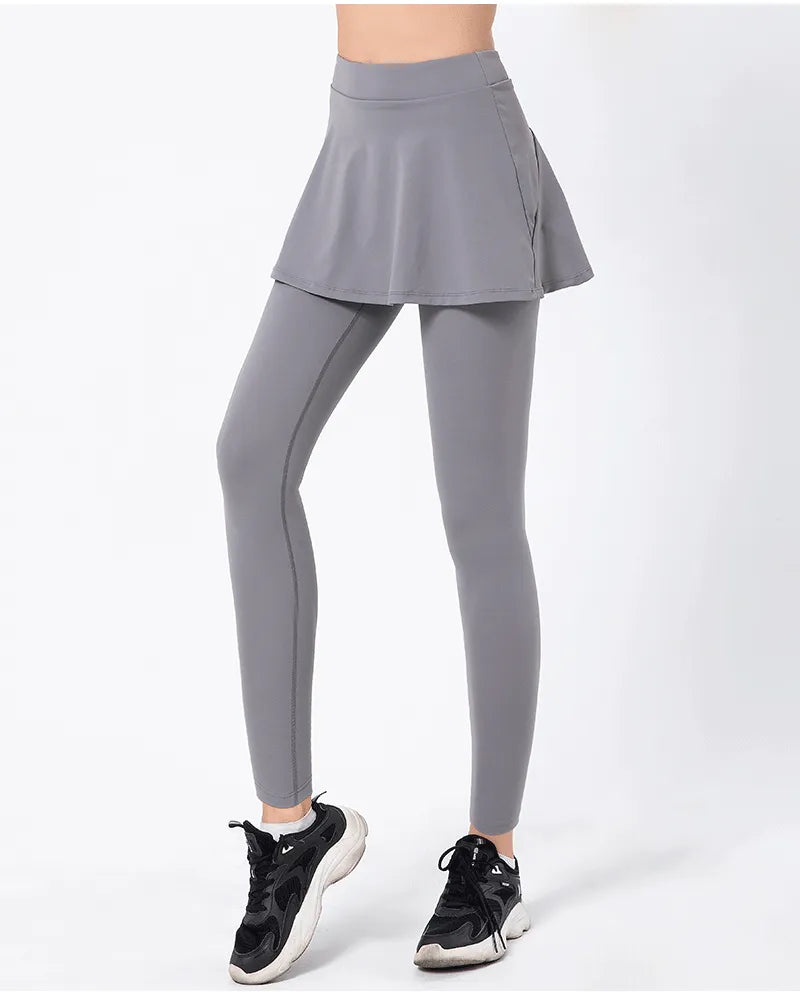 Leggings Soffice con Gonna: Pantaloni da Paddle e Fitness per Donne, Lunghezza Intera