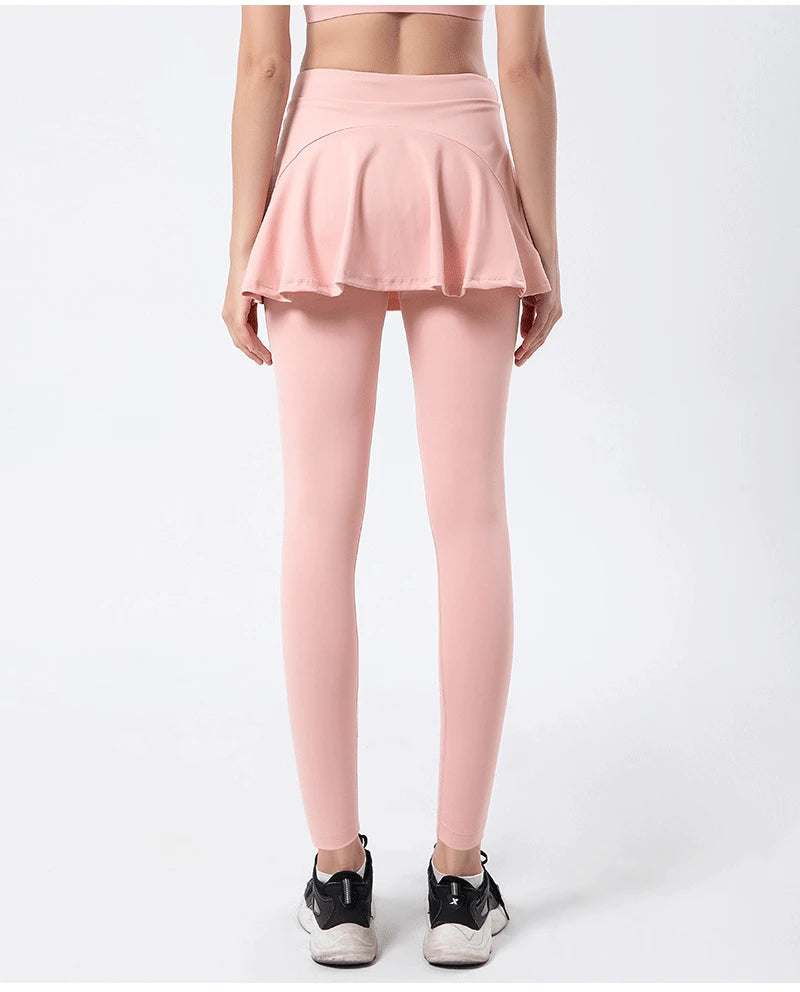 Leggings Soffice con Gonna: Pantaloni da Paddle e Fitness per Donne, Lunghezza Intera