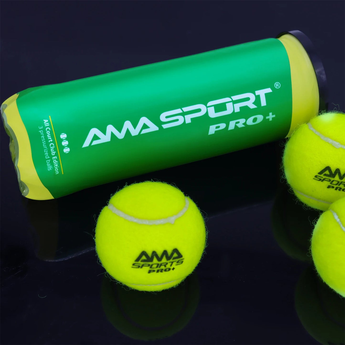 Palle da Padel AMASPORT Pro: Set 3 Pezzi per Allenamento