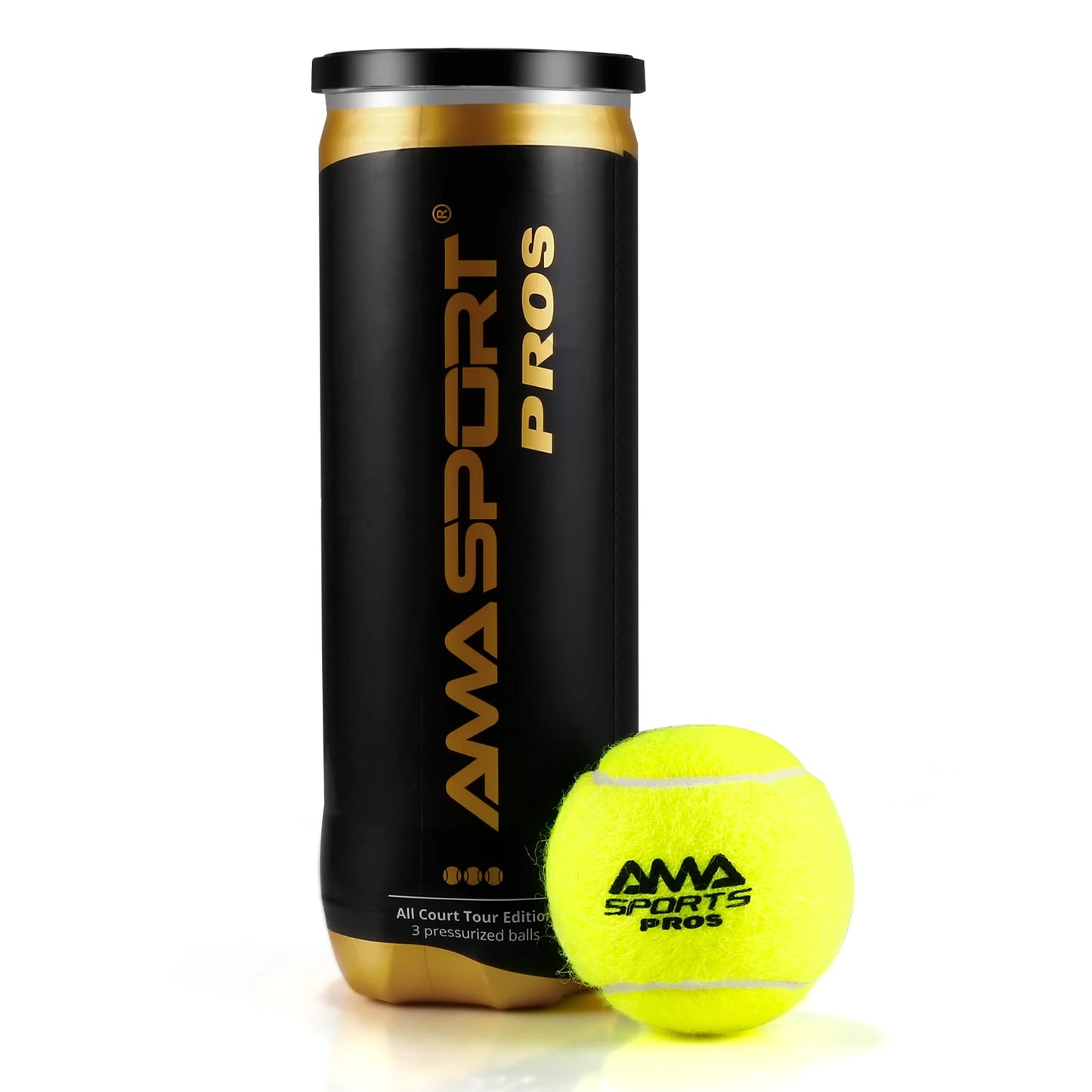 Palle da Padel AMASPORT Pro: Set 3 Pezzi per Allenamento