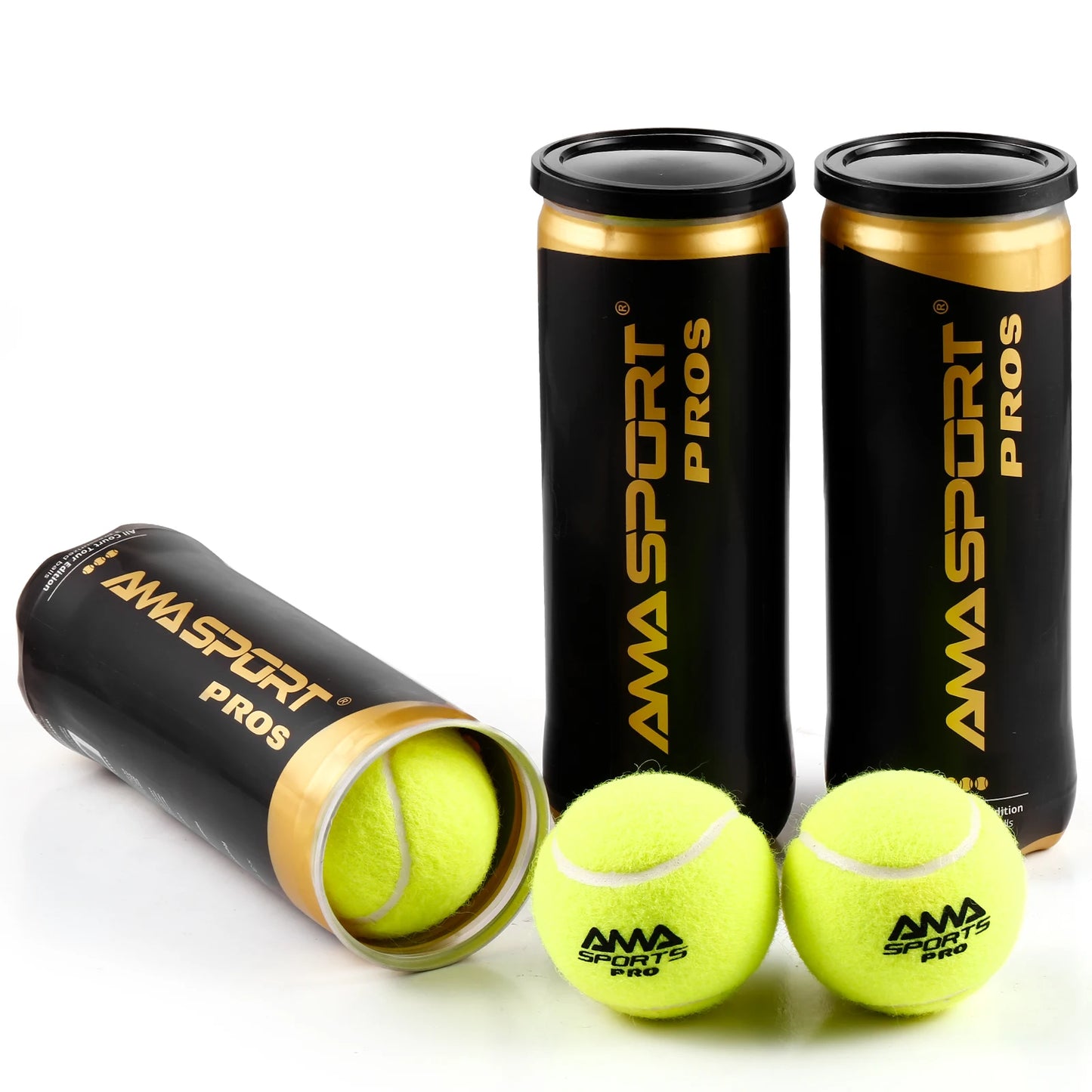 Palle da Padel AMASPORT Pro: Set 3 Pezzi per Allenamento