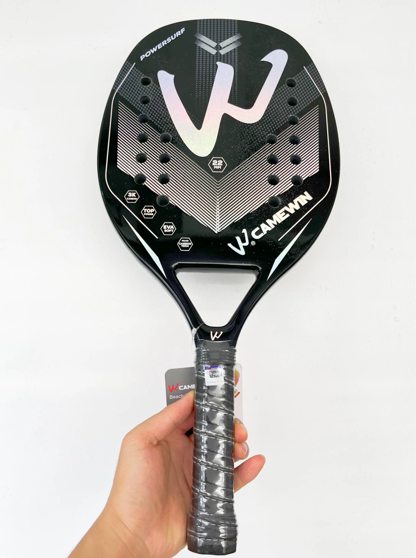 OndaCarbonio 3K Beach Tennis Racket: Ideal for Beginners, Rough Surface Treatment