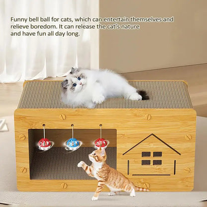 ScratchLounge: Durable Combination of Cardboard Cat Scratcher and Cozy Lounger